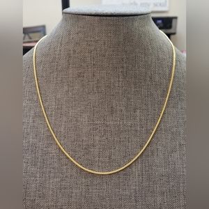 Womens 10k Gold Plated Chain Necklace